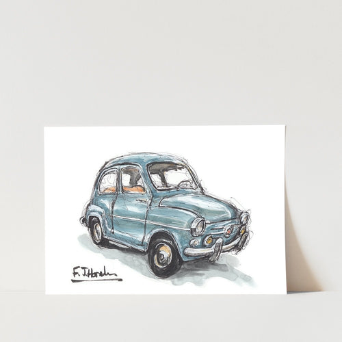 Fiat 600 Car Art Print