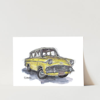 Ford Anglia Car Art Print