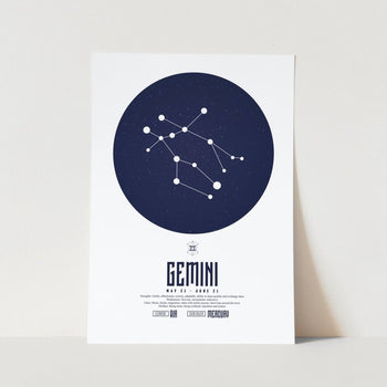 Gemini Star Sign Art Print