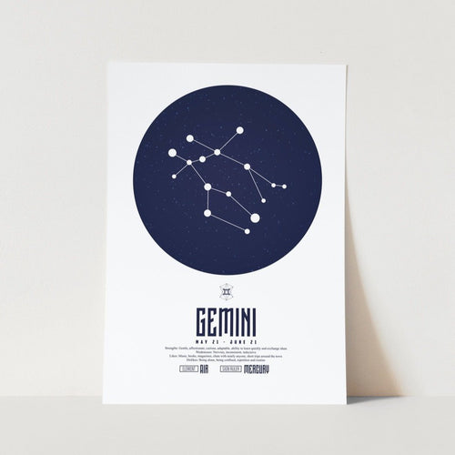 Gemini Star Sign Art Print