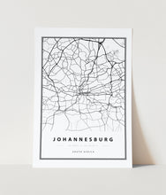 Load image into Gallery viewer, Johannesburg Map Art Print no Frame