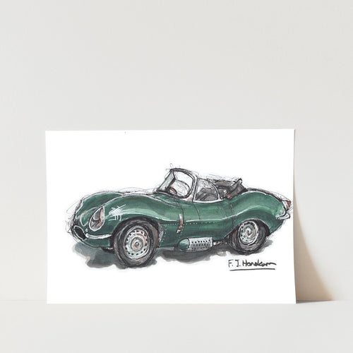 Jaguar XKSS Car Art Print