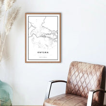 Load image into Gallery viewer, Knysna map art framed