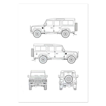 Land-Rover-Defender-110 Patent Art Print