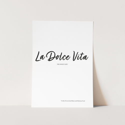 La Dolce Vita Art Print