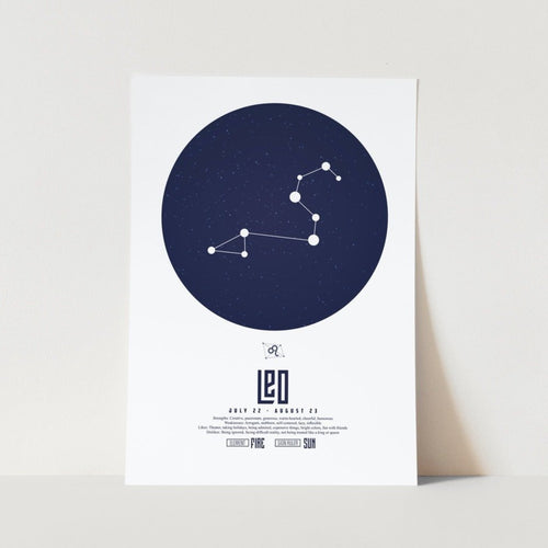 Leo Star Sign Art Print