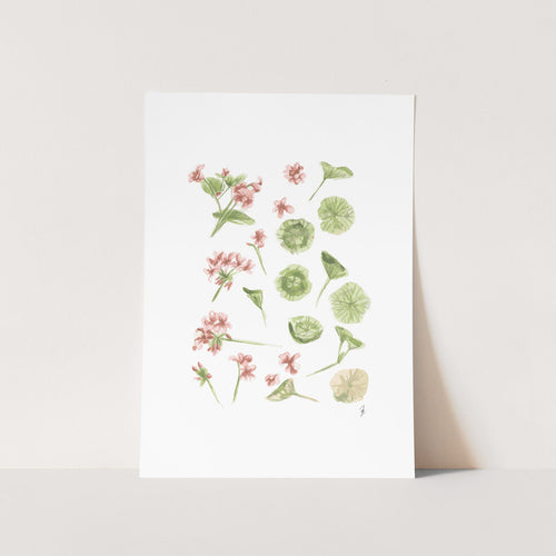 wall art of watercolour flowers