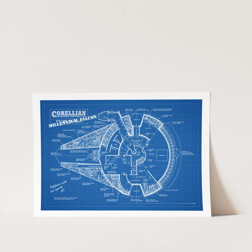 Millennium Falcon Patent Art Print