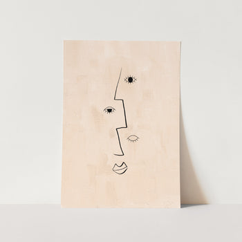 Minimal Faces 2 Art Print
