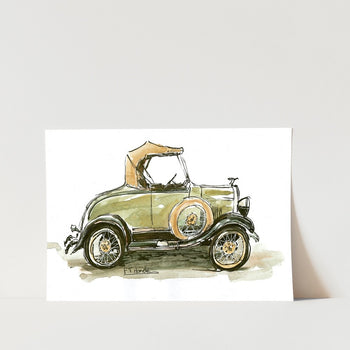 Mod T Green Art Print