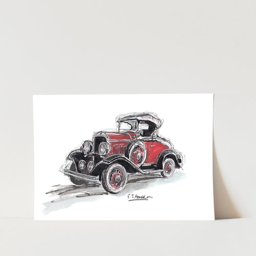 Mod T Red Art Print