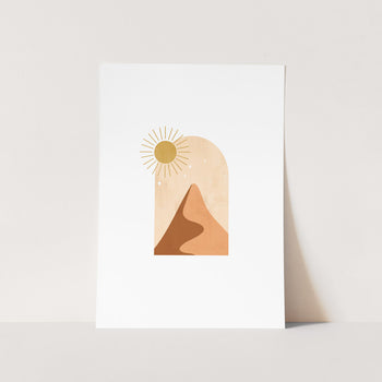 wall art of abstract desert scene