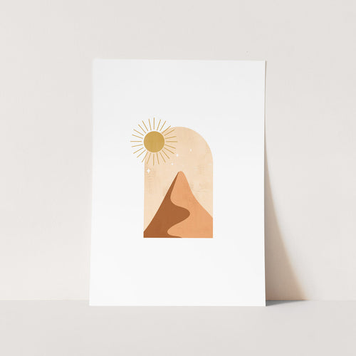 wall art of abstract desert scene