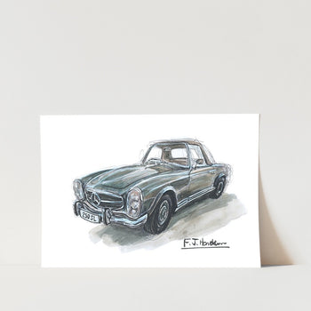 Pagoda 250 SL Car Art Print