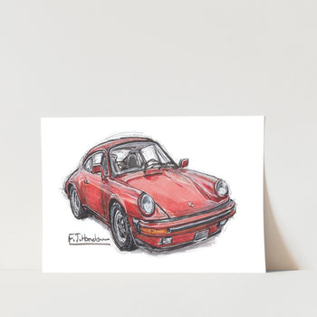 Porsche 911 80s Car Art Print