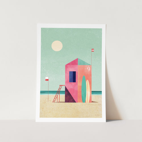 Surf Hut Art Print