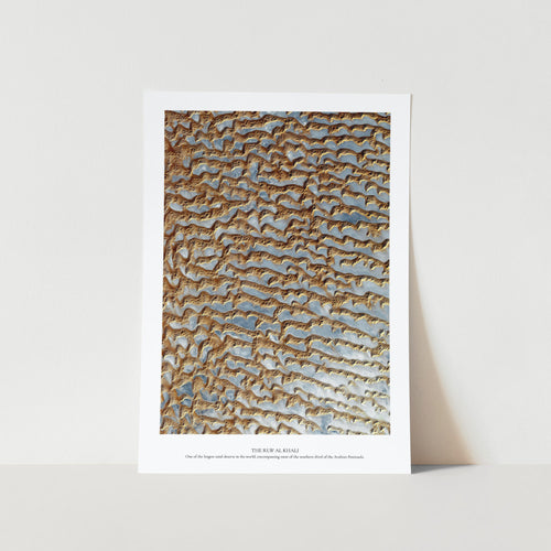 The Rub' al Khali Aerial Art Print