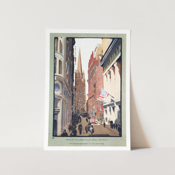 Trinity Church and Wall Street Art Print