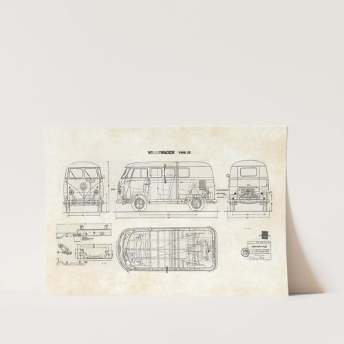 Volkswagen Type 23 Patent Art Print