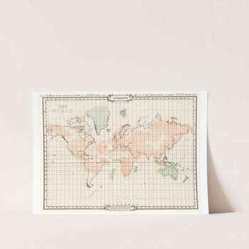 The world after the Catastrophe Map Art Print