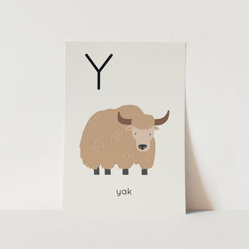 Y for Yak Alphabet Art Print