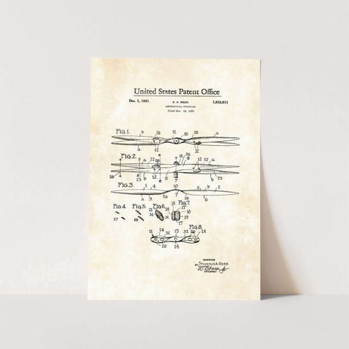 Aeronautical Propeller Patent Art Print