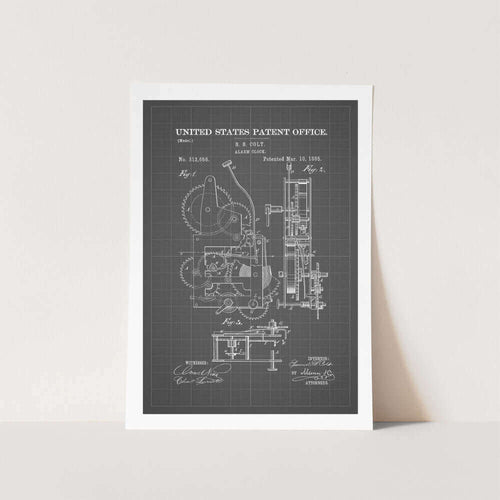 Alarm Clock Patent Art Print