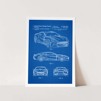Aston Martin Patent Art Print