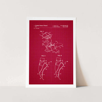 Ballet Toe Shoe Patent Art Print
