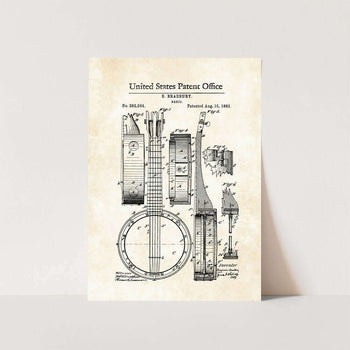 Banjo Patent Art Print