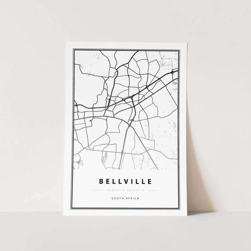Bellville Map Art Print