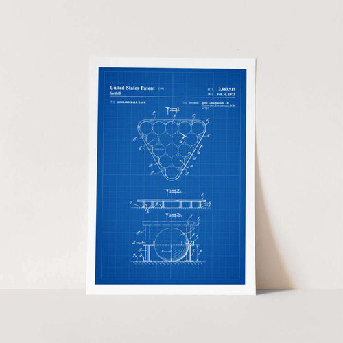 Billiard Ball Rack Patent Art Print