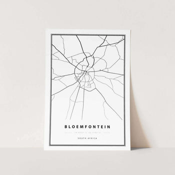 Bloemfontein Map Art Print