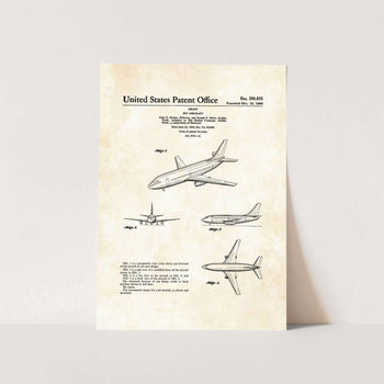 Boeing 737 Aeroplane Patent Art Print