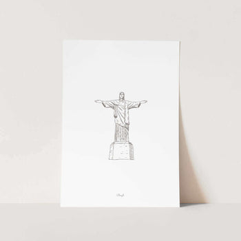 Brazil Landmark Travel Art Print