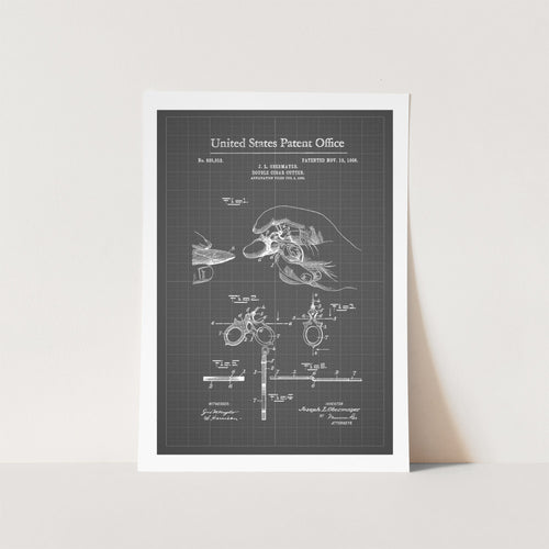 Double Cigar Cutter Patent Art Print