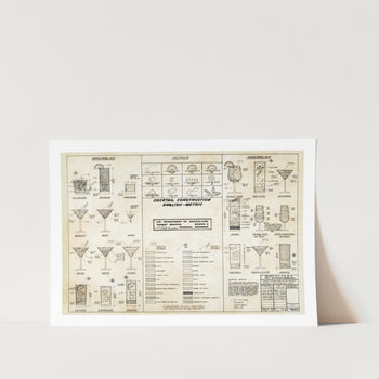 Cocktail Construction Chart Art Print