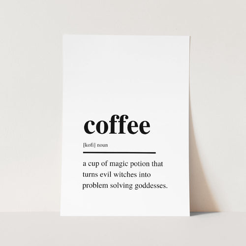 Coffee Noun Art Print