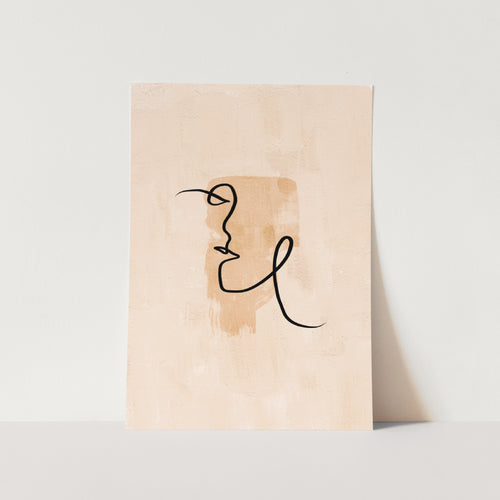 Continuous Face Drawing Art Print