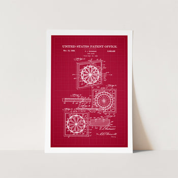 Dart Board Patent Art Print