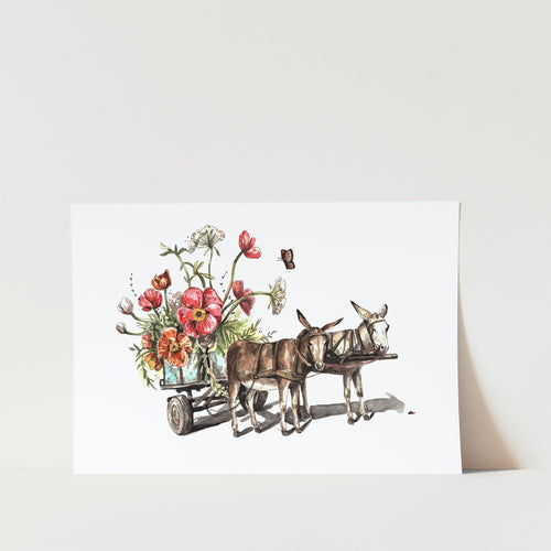 Donkie Kar by Mareli Art Print