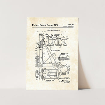 Drum Set Patent Art Print
