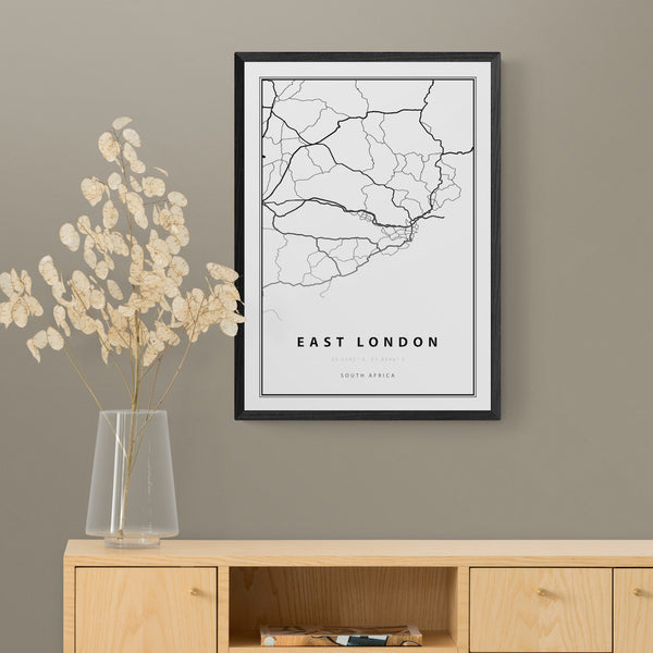 East London Map Art Print
