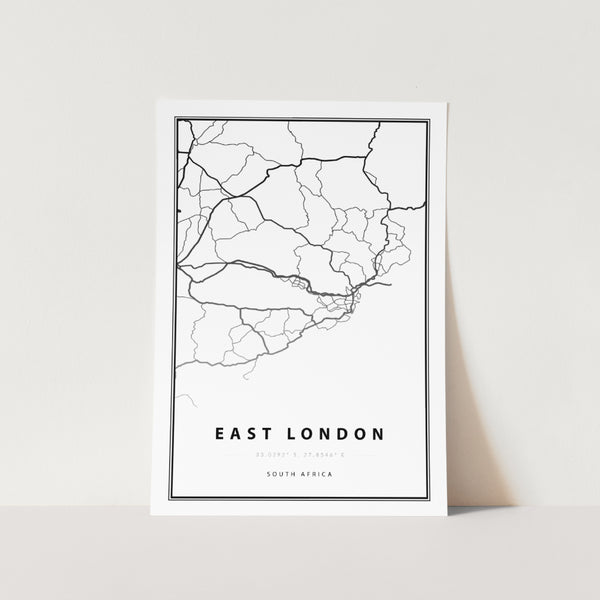 East London Map Art Print