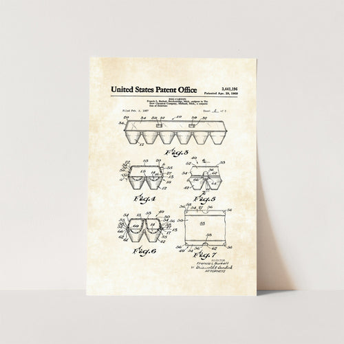Egg Carton Patent Art Print
