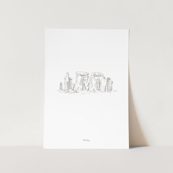 England Stonehenge Landmark Travel Art Print