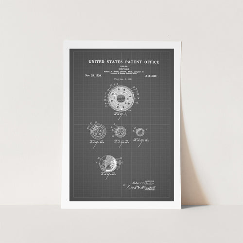 Golf Ball Patent Art Print