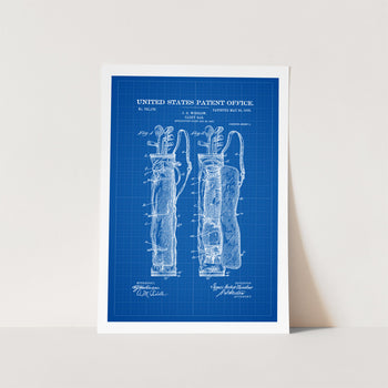 Golf Caddy Bag Patent Art Print