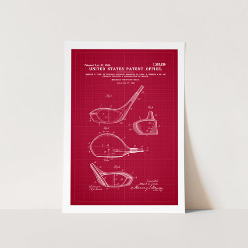 Golf Club Head Patent Art Print