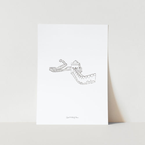 Great Wall of China Landmark Travel Art Print